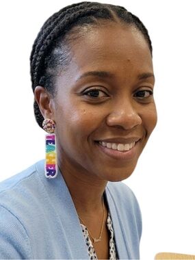 Beaded Rainbow TEACHER Pencil Dangle Earrings | Back to School Jewelry NWT